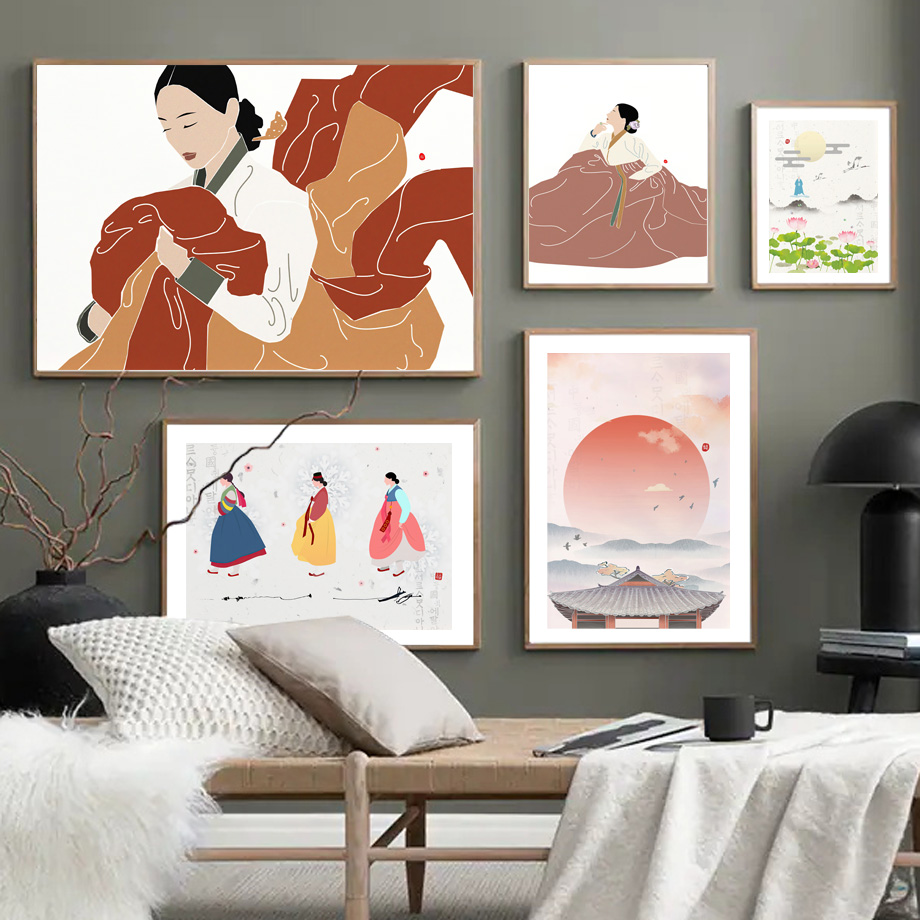 Modern Korean Lifestyle - Style coréen Boho Hanbok fille asiatique