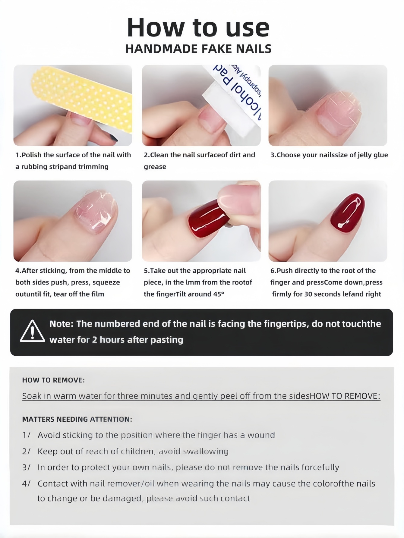10 faux ongles longs noirs et  - Korean Lifestyle Student avis et prix